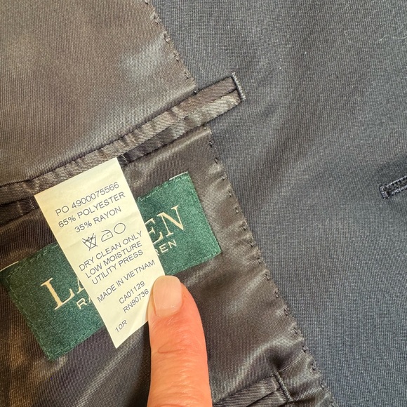 Boys Navy Blue Ralph Lauren Blue Suit Classic Size 10R - Picture 3 of 6